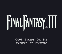 Final Fantasy III - HardType Title Screen